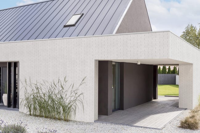 Leroymerlin Rivestimento Decorativo In Quarzo Elabrick Bianco Opaco Da Interno / Esterno