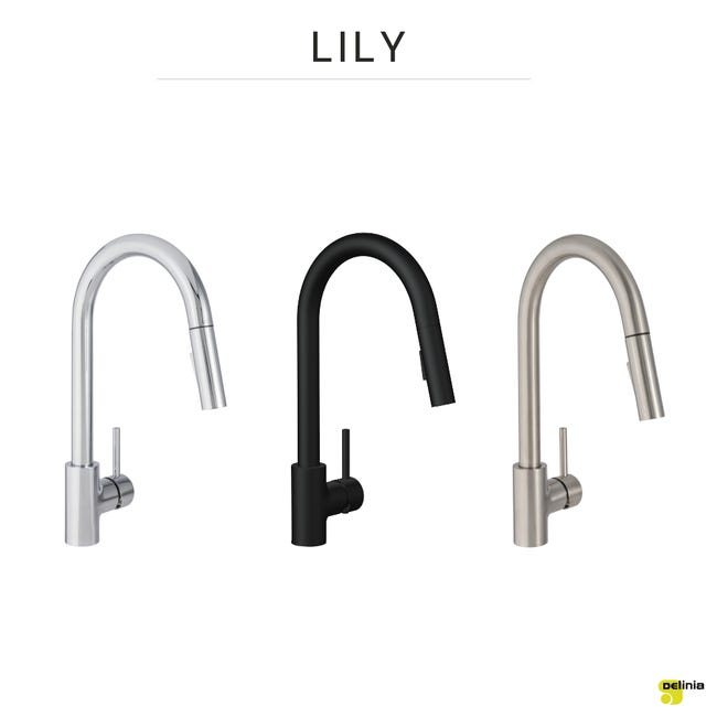 Leroymerlin Rubinetto Da Cucina A Doccetta A Collo Di Cigno Lily Cromo Lucido DELINIA