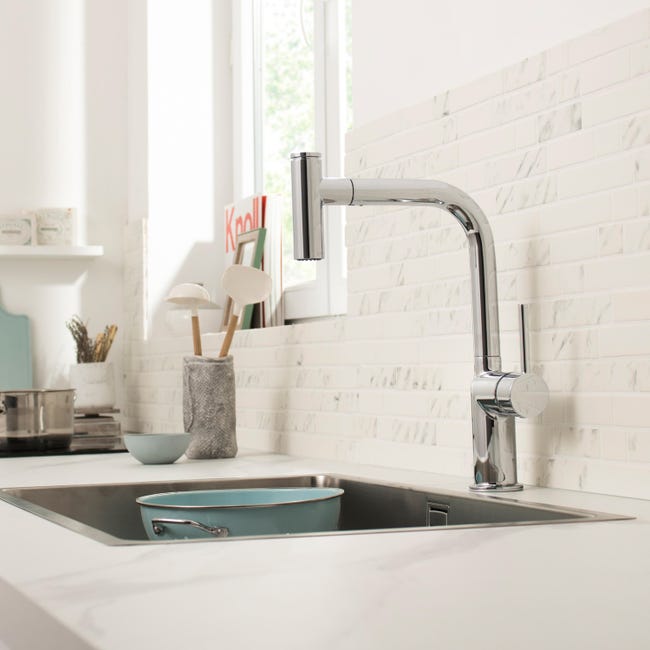 Leroymerlin Rubinetto Da Cucina A Doccetta A L Molly Argento Cromato Lucido DELINIA