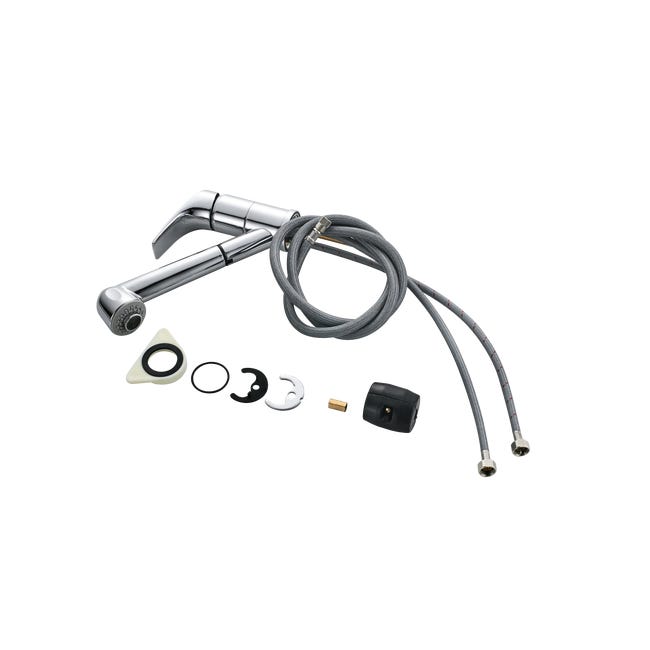 Leroymerlin Rubinetto Da Cucina A Doccetta Diagonale Joel Argento Cromato Lucido DELINIA