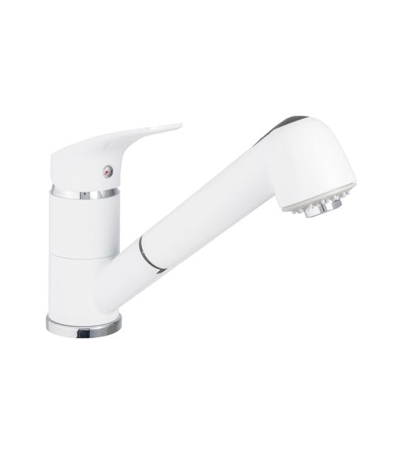 Leroymerlin Rubinetto Da Cucina A Doccetta Diagonale Joel Bianco Verniciato Opaco DELINIA