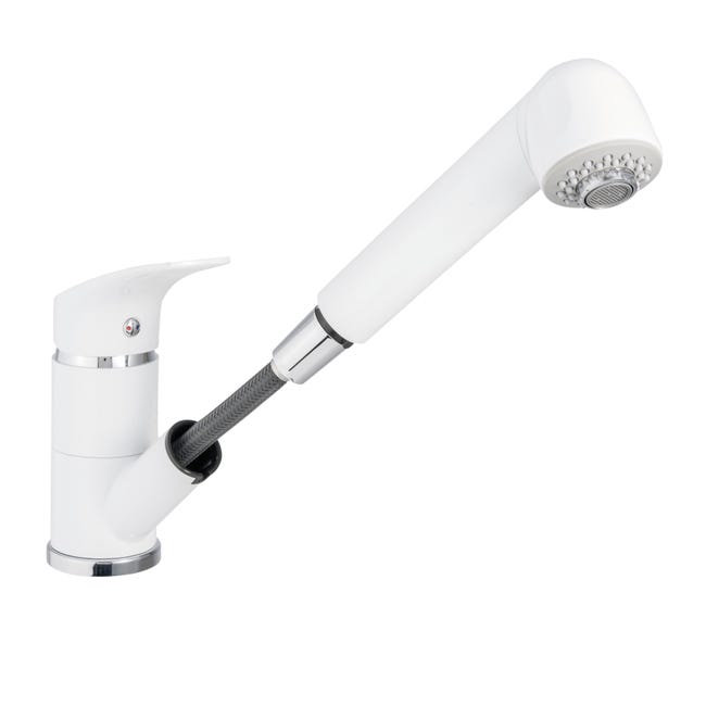 Leroymerlin Rubinetto Da Cucina A Doccetta Diagonale Joel Bianco Verniciato Opaco DELINIA