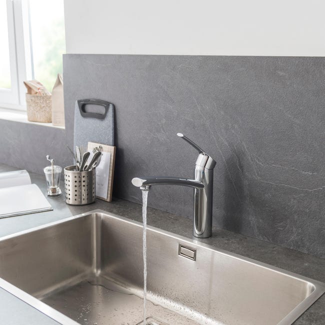 Leroymerlin Rubinetto Da Cucina A L Diego Argento Cromato Lucido DELINIA