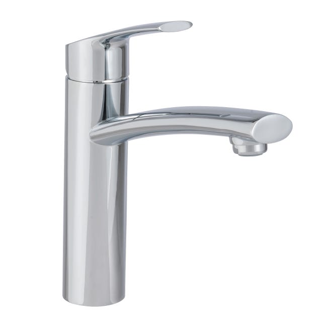 Leroymerlin Rubinetto da cucina a l Diego argento cromato lucido DELINIA