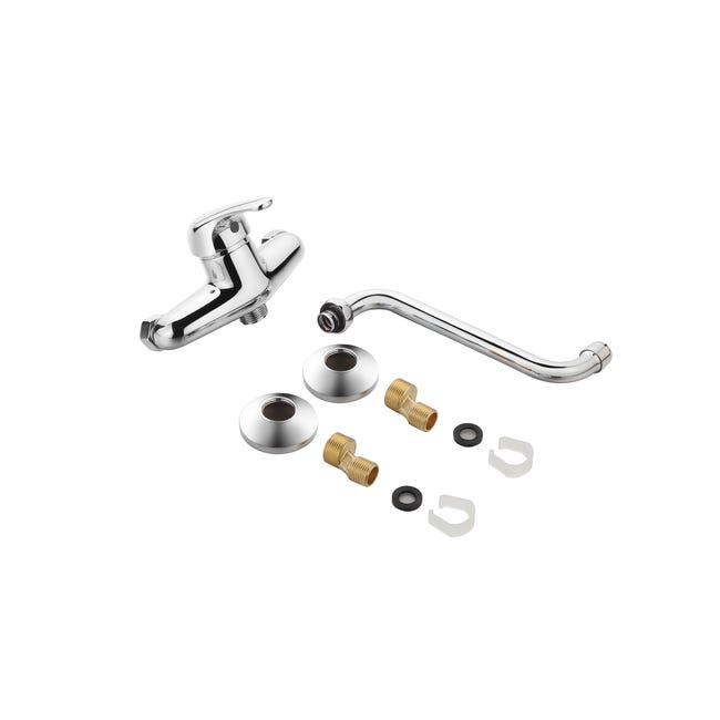 Leroymerlin Rubinetto Da Cucina A S Natu Argento Cromato Lucido DELINIA