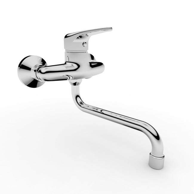 Leroymerlin Rubinetto Da Cucina A S Natu Argento Cromato Lucido DELINIA