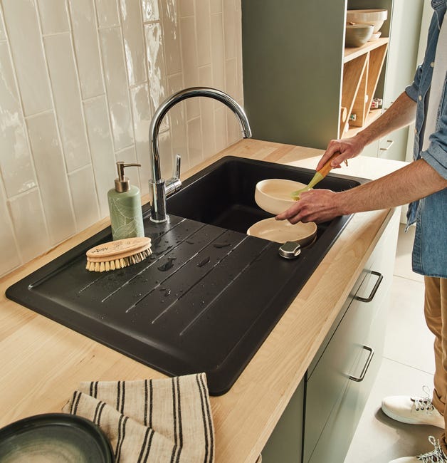 Leroymerlin Rubinetto Da Cucina Fisso A Collo Di Cigno Start Clova Cromo Lucido GROHE