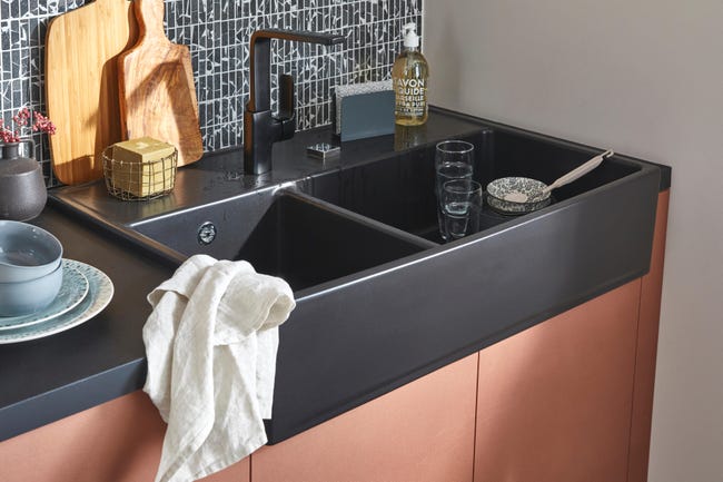 Leroymerlin Rubinetto Da Cucina Fisso A L Remix Nero Verniciato Opaco DELINIA