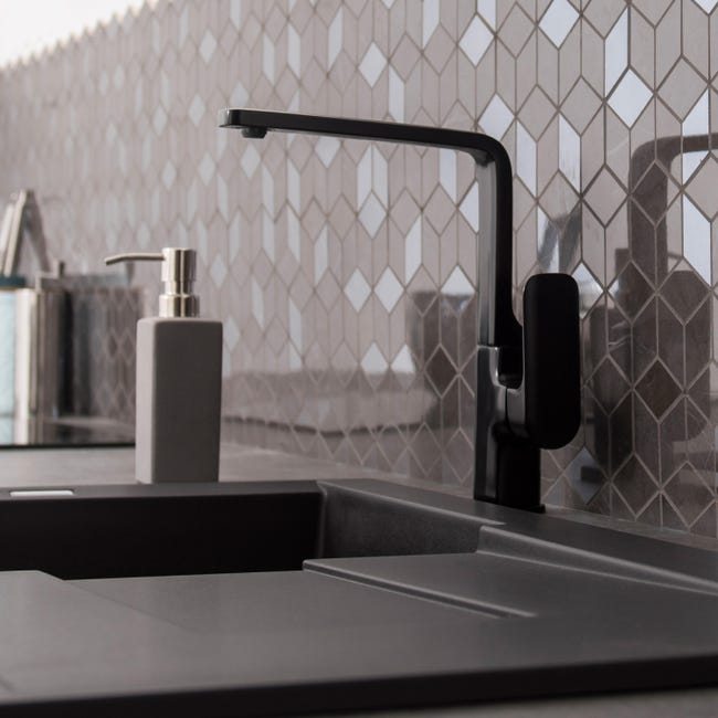 Leroymerlin Rubinetto Da Cucina Fisso A L Remix Nero Verniciato Opaco DELINIA