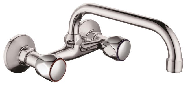 Leroymerlin Rubinetto Da Cucina Fisso Marin Argento Cromato Lucido DELINIA