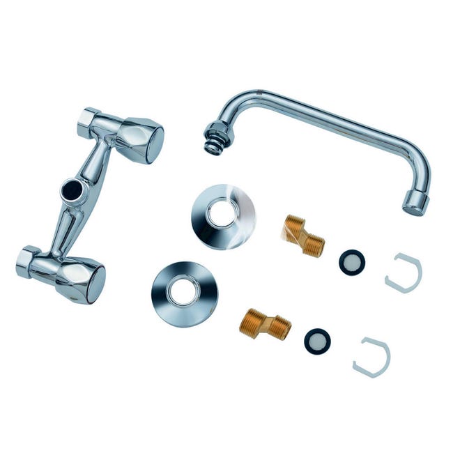 Leroymerlin Rubinetto Da Cucina Fisso Marin Argento Cromato Lucido DELINIA