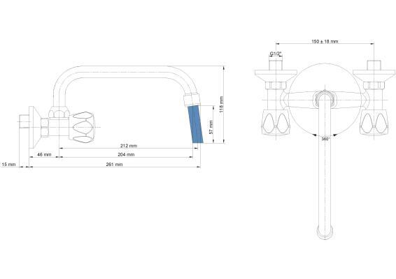 Leroymerlin Rubinetto Da Cucina Fisso Marin Argento Cromato Lucido DELINIA