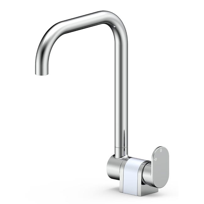 Leroymerlin Rubinetto da cucina pieghevole a u Myan argento cromato lucido MARCO MAMMOLITI