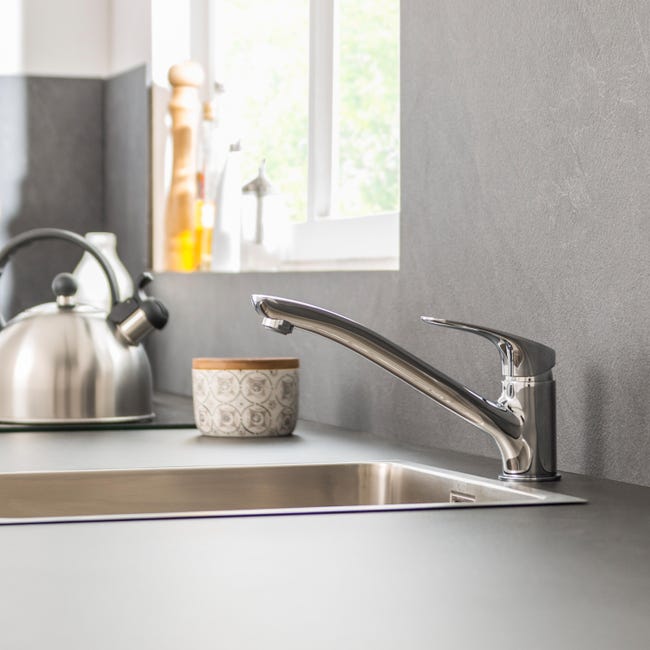 Leroymerlin Rubinetto Da Cucina Pieghevole Diagonale Nino Argento Cromato Lucido DELINIA