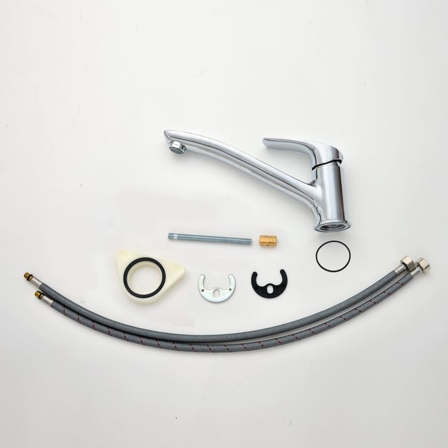 Leroymerlin Rubinetto Da Cucina Pieghevole Diagonale Nino Argento Cromato Lucido DELINIA