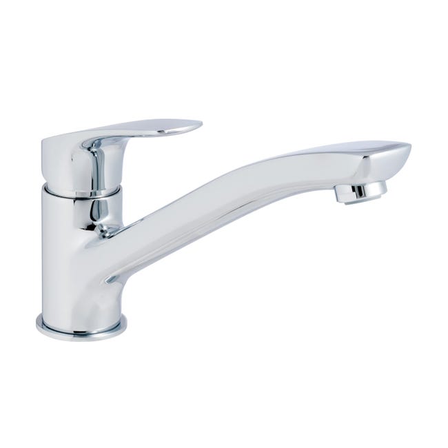 Leroymerlin Rubinetto da cucina pieghevole diagonale Nino argento cromato lucido DELINIA