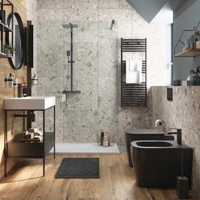 Leroymerlin Rubinetto Per Bidet Studio Nero Spazzolato Lucido SENSEA