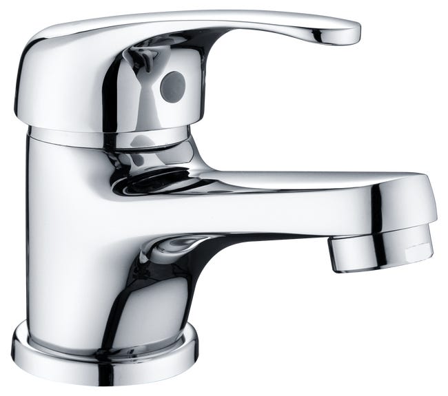 Leroymerlin Rubinetto Per Lavabo A Canna Bassa Natu Cromo Lucido SENSEA H 10 Cm