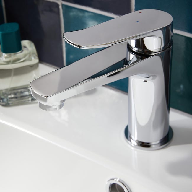 Leroymerlin Rubinetto Per Lavabo A Canna Media Bora Cromato Lucido SENSEA H 15.69 Cm