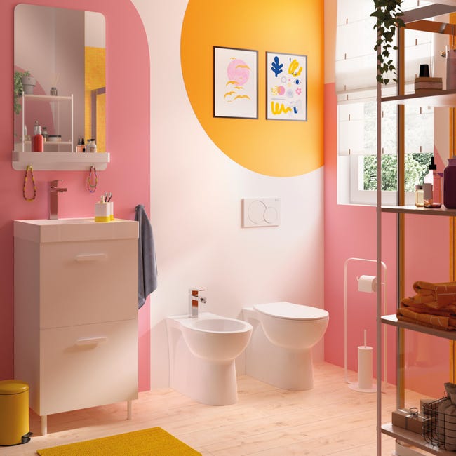 Leroymerlin Rubinetto Per Lavabo A Canna Media Studio Cromato Lucido SENSEA H 16 Cm