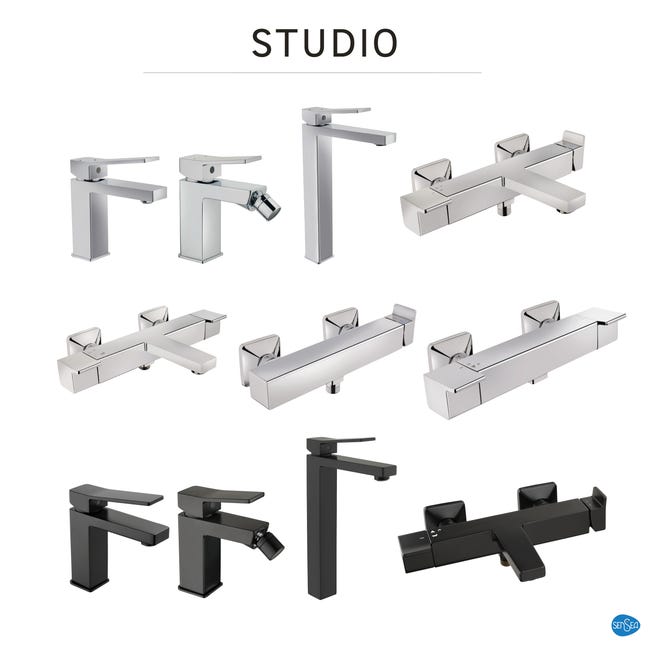 Leroymerlin Rubinetto Per Lavabo Studio Cromato Lucido SENSEA H 35 Cm