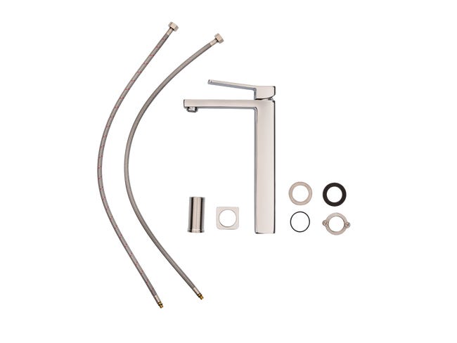 Leroymerlin Rubinetto Per Lavabo Studio Cromato Lucido SENSEA H 35 Cm