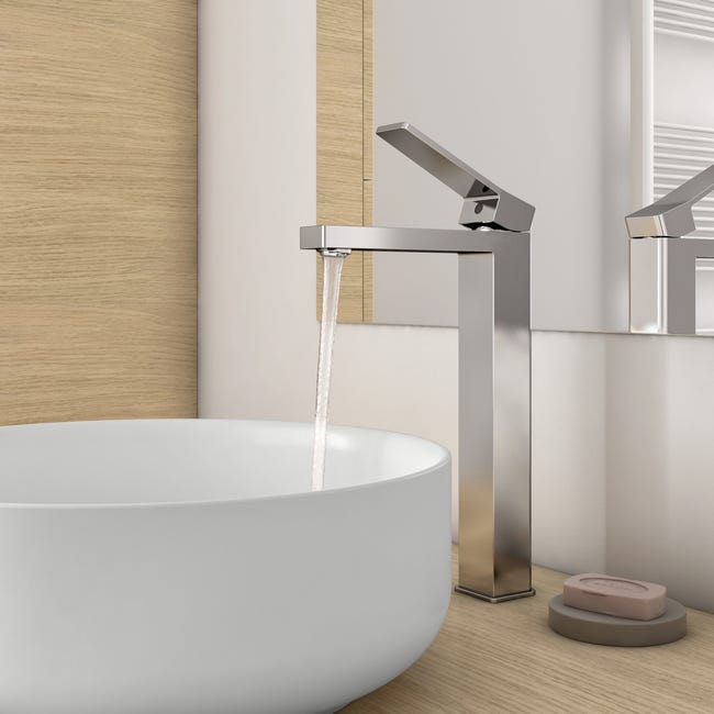 Leroymerlin Rubinetto per lavabo Studio cromato lucido SENSEA H 35 cm