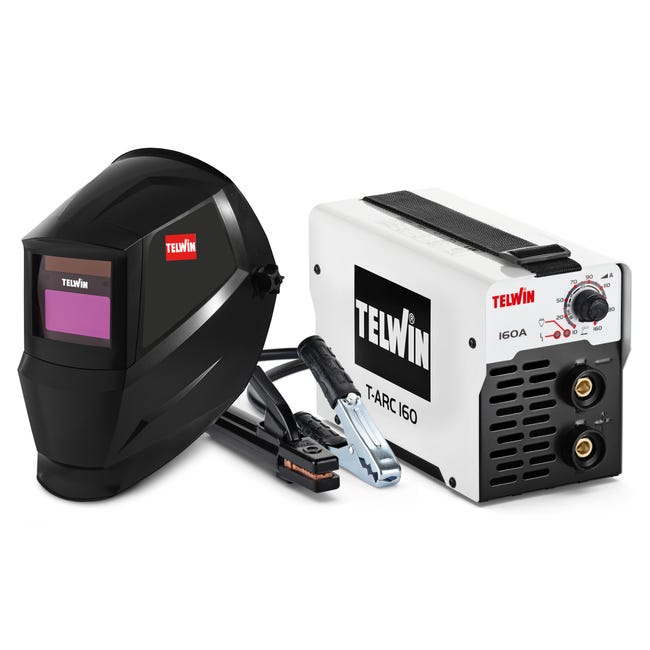 Leroymerlin Saldatrice inverter TELWIN T-ARC 160 + ACX & AUTOMATIC MASK mma 140 A 4500 W