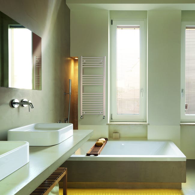 Leroymerlin Scaldasalviette Ad Acqua Calda DE'LONGHI KIARA Bianco Interasse 450 Mm L 50 X H 120 Cm