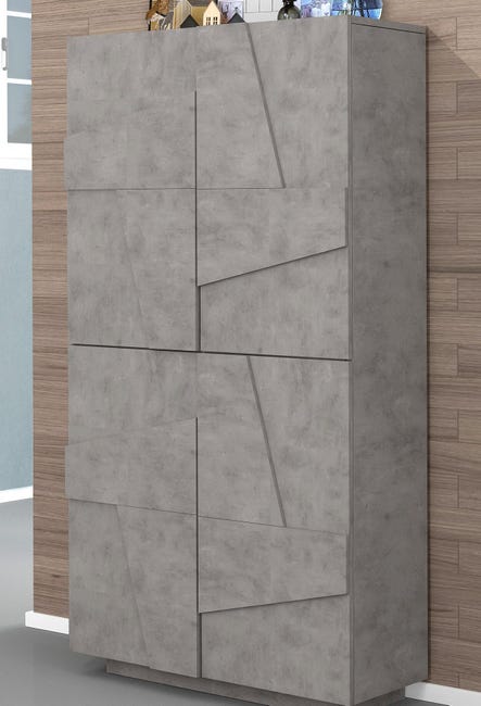 Leroymerlin Scarpiera 4 ante L 81.2 x H 167.6 x P 39.2 cm 32 paia grigio