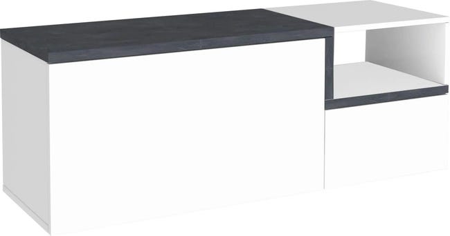 Leroymerlin Scarpiera L 120 x H 54 x P 40 cm 16 paia grigio