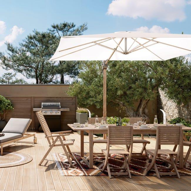 Leroymerlin Sedia Da Giardino Senza Cuscino Solaris NATERIAL Pieghevole Con Braccioli In Acacia Con Seduta In Acacia Marrone