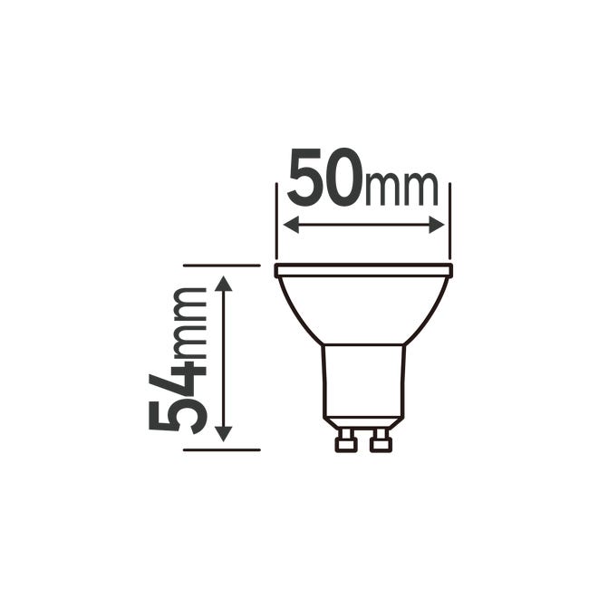 Leroymerlin Set Da 3 Lampadine LED GU10 Faretto Trasparente Luce Naturale 3.9W= 450LM (equiv 50 W) 100° LEXMAN