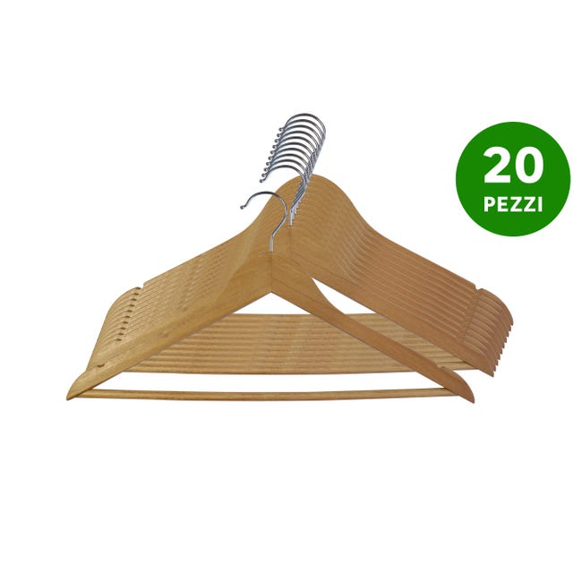 Leroymerlin Set di 20 grucce antiscivolo L 35 x H 35 cm marrone