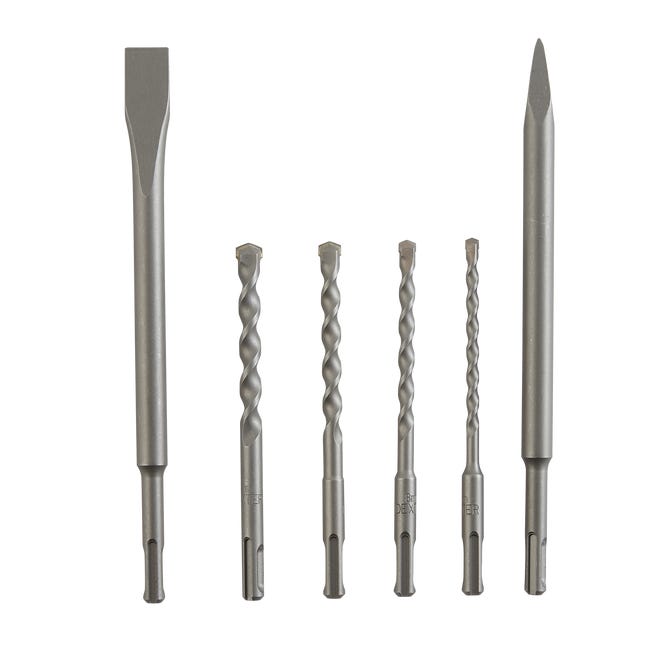 Leroymerlin Set di punte DEXTER codolo sds plus Ø6/8/10/12 mm 6 pezzi