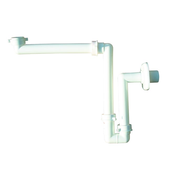 Leroymerlin Sifone salvaspazio per lavabo LIRA in polipropilene bianco attacco 1 1/4"