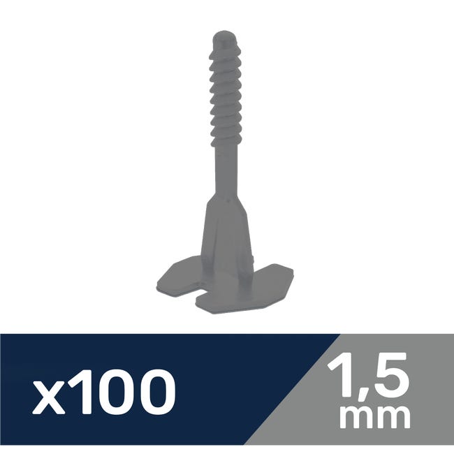 Leroymerlin Sistema livellante per piastrelle a Dritto Sp 1.5 mm. Confezione da 100 pezzi