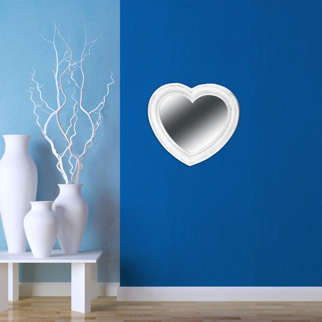 Leroymerlin Specchio Cuore In Pvc Bianco 40 X 45 Cm
