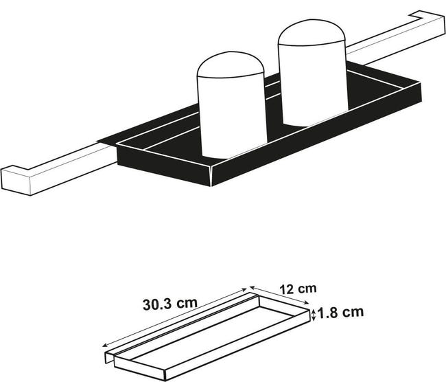 Leroymerlin Staffa Per Barra A Muro Per Accessori Cucina Gancio Grigio P 1.8 Cm