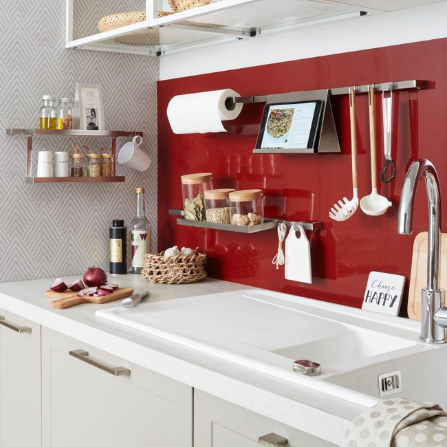 Leroymerlin Staffa Per Barra A Muro Per Accessori Cucina P 15.5 Cm