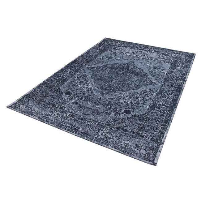 Leroymerlin Tappeto Argentella Orientale In Cotone Blu L 200 X L 140 Cm