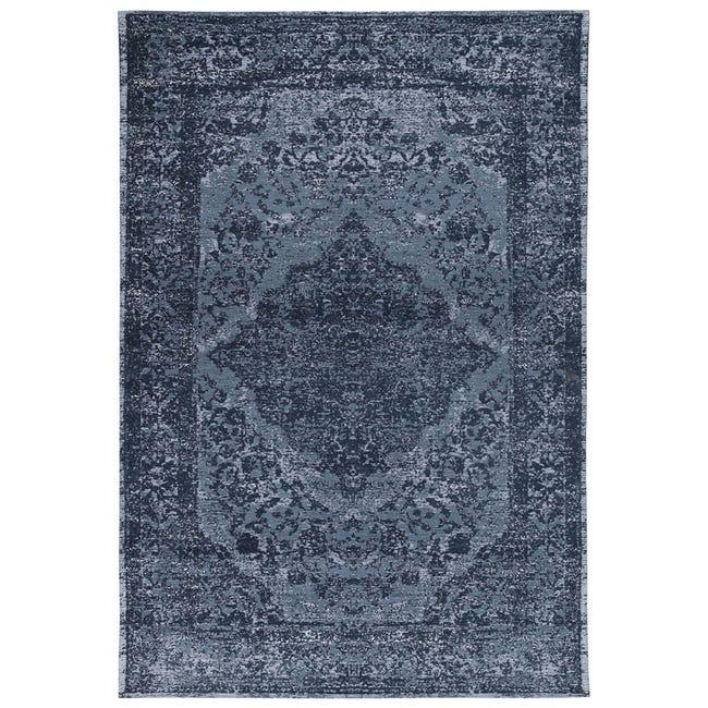 Leroymerlin Tappeto Argentella orientale in cotone blu L 200 x L 140 cm