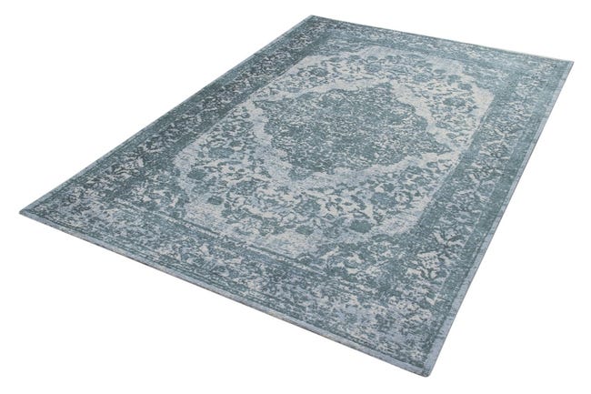 Leroymerlin Tappeto New Argentella Orientale In Cotone Blu L 150 X L 80 Cm