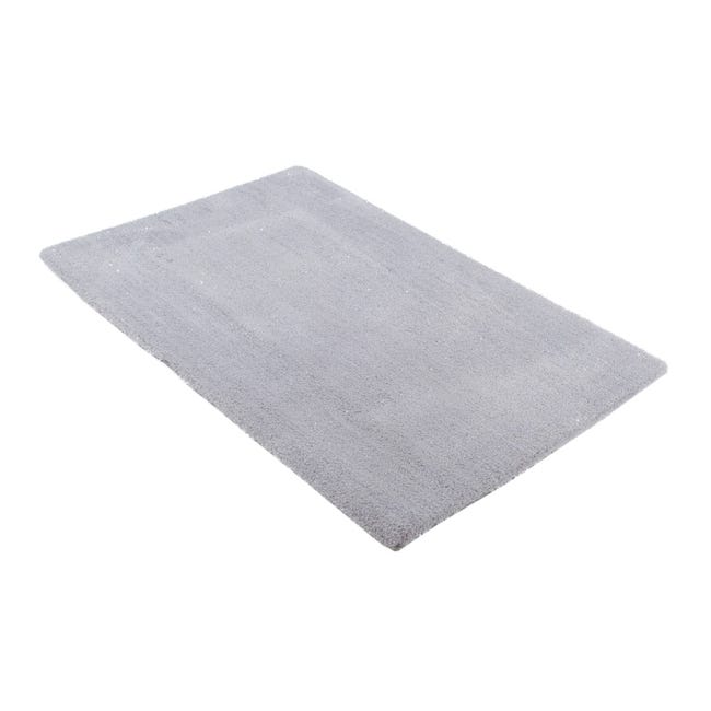 Leroymerlin Tappeto Tapp. Twinkle Silver Antiscivolo Argento L 220 X L 150 Cm