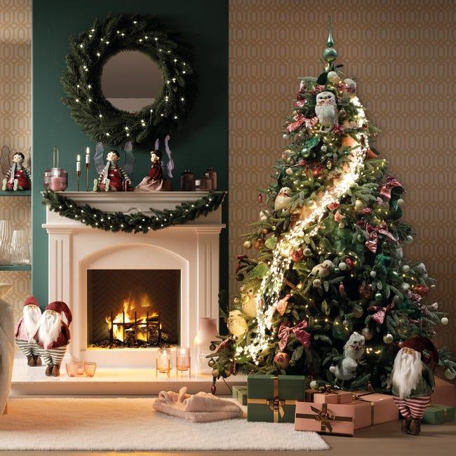 Leroymerlin Tappeto Tapp. Twinkle White Natale Antiscivolo Bianco L 170 X L 120 Cm