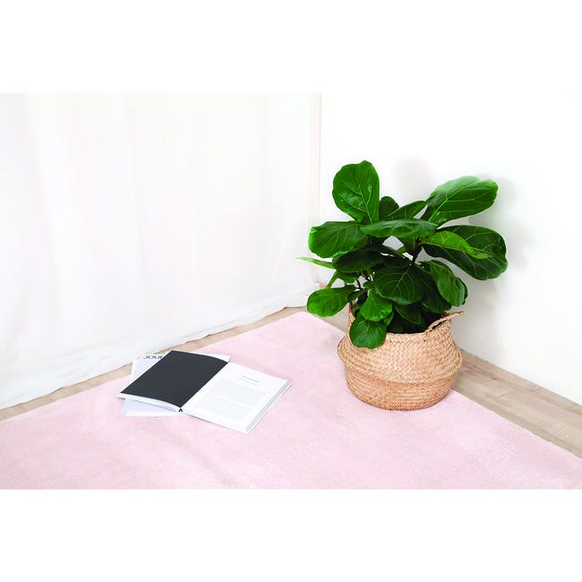 Leroymerlin Tappeto Twinkle Cipria Antiscivolo Rosa L 120 X L 60 Cm