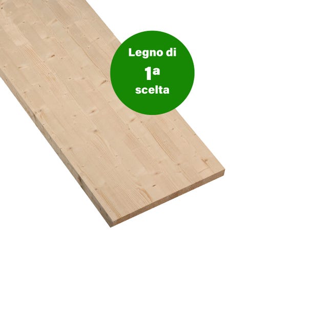 Leroymerlin Tavola lamellare in legno di abete 1° scelta L 30 x 150 cm x Sp 18 mm