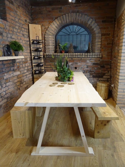 Leroymerlin Tavola Massello In Legno Di Abete 1° Scelta L 90 X 200 Cm X Sp 40 Mm