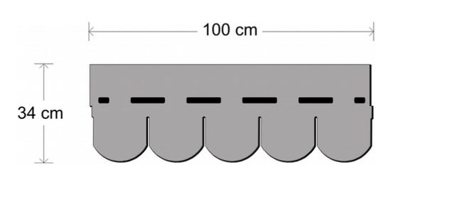 Leroymerlin Tegola Canadese ONDULINE Bardoline Classic Coda Di Castoro In Bitume Rosso 34 X 100 Cm Sp 3 Mm 2.32 Mq