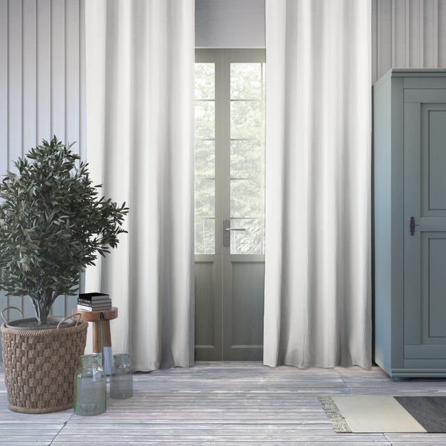 Leroymerlin Tenda INSPIRE Suzan white 0 bianco occhiello 140x280 cm